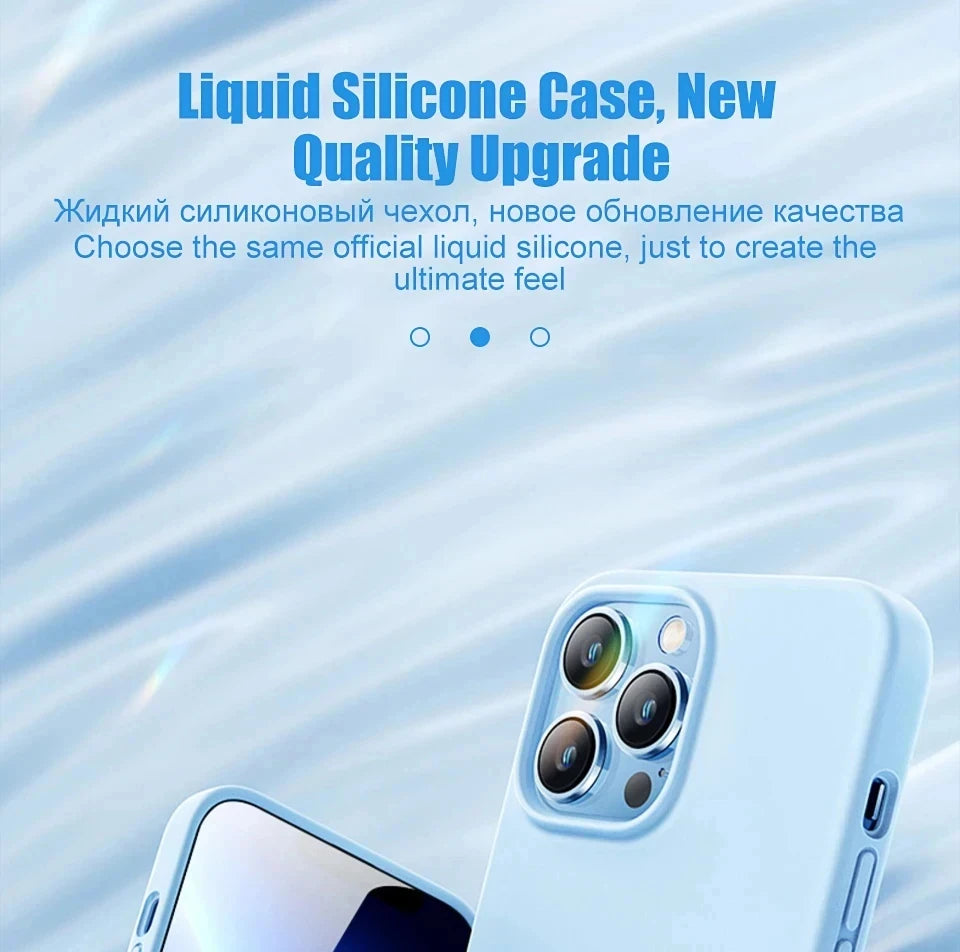 Liquid Silicone Shockproof Case for iPhone 11โ16 Pro Max