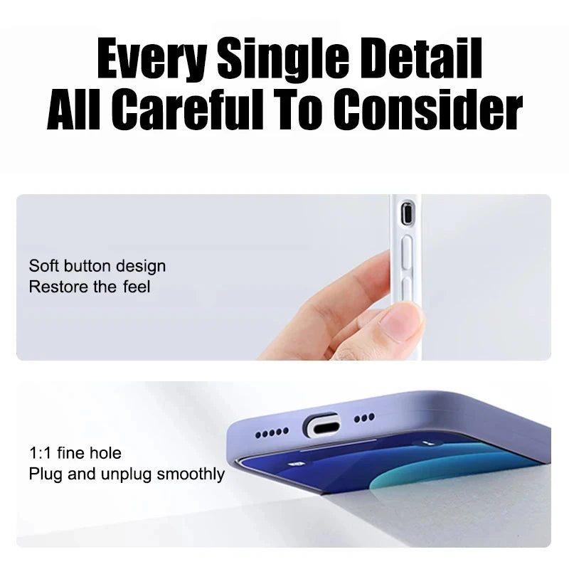 Liquid Silicone Shockproof Case for iPhone 11โ16 Pro Max