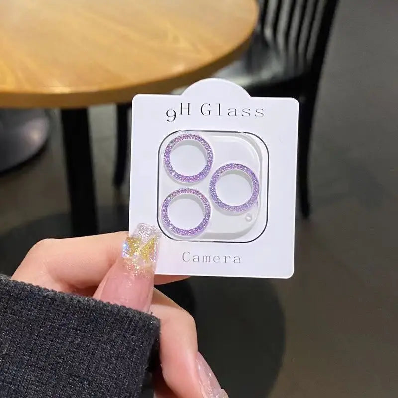 2PCS Bling Diamond Camera Lens Protector for iPhone 12–16 Pro Max