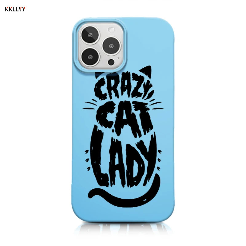 Cute Cat Print Shockproof iPhone Case – Soft, Skin-Friendly Cover for iPhone 16/15/14/13 Pro Max