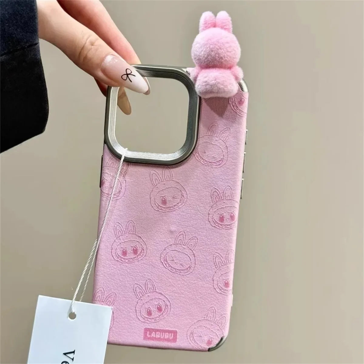 3D Cartoon Labubu Doll iPhone Case β Cute & Protective Cover for iPhone 11 to 16 Series