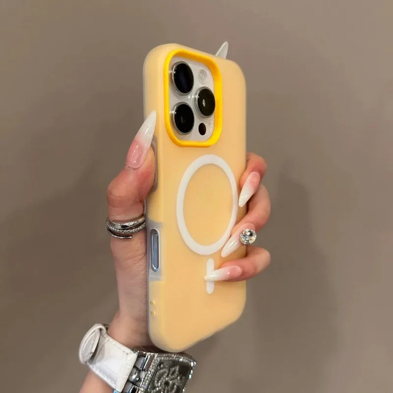 Luxury Candy Color MagSafe Matte Case – iPhone 11–16 Pro Max