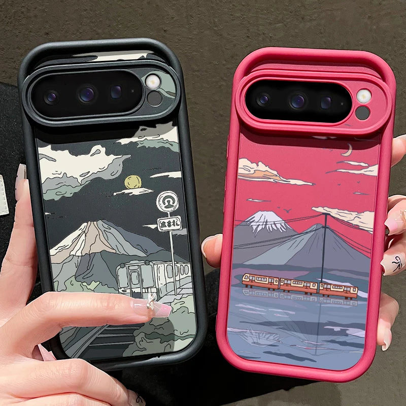 Solid Color Landscape TPU Case for Google Pixel 8/7/9 Pro Series