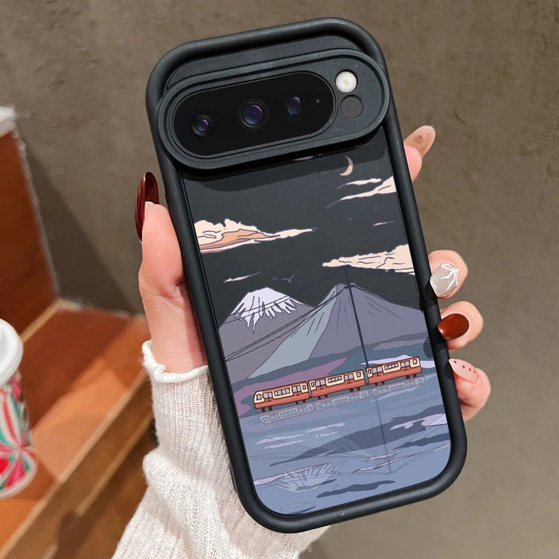Solid Color Landscape TPU Case for Google Pixel 8/7/9 Pro Series