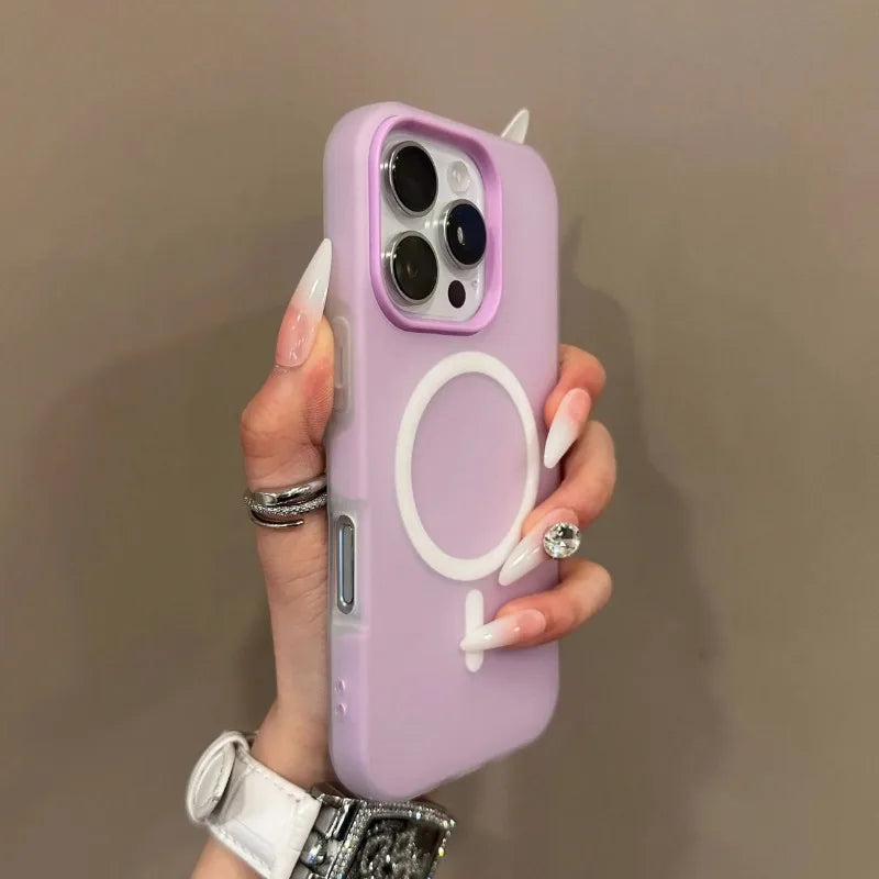 Luxury Candy Color MagSafe Matte Case – iPhone 11–16 Pro Max