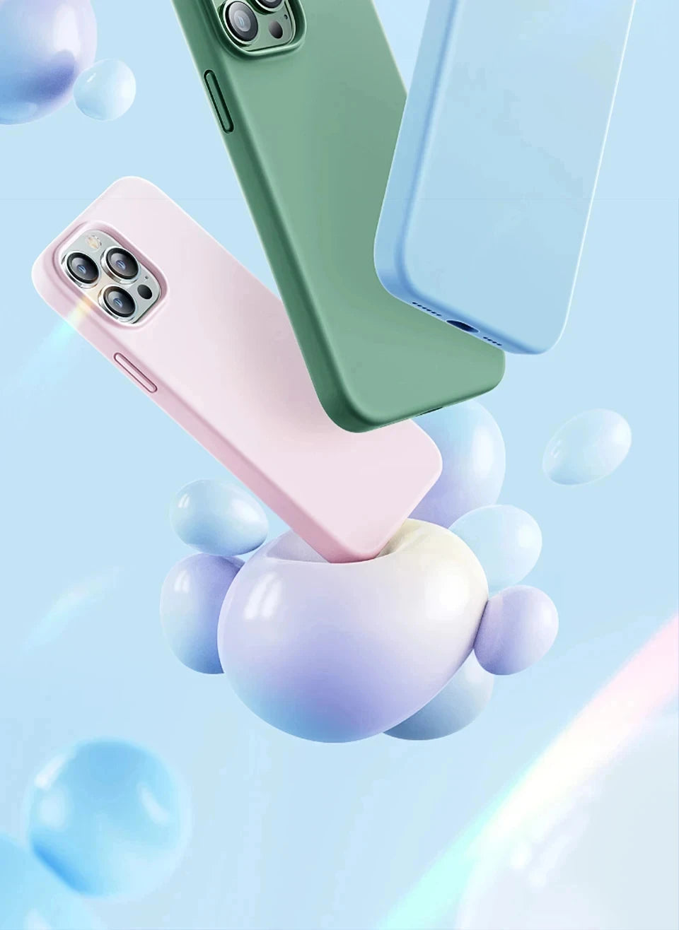 Liquid Silicone Shockproof Case for iPhone 11โ16 Pro Max