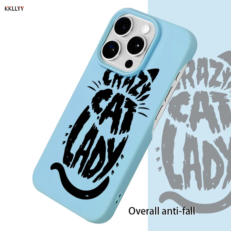 Cute Cat Print Shockproof iPhone Case – Soft, Skin-Friendly Cover for iPhone 16/15/14/13 Pro Max