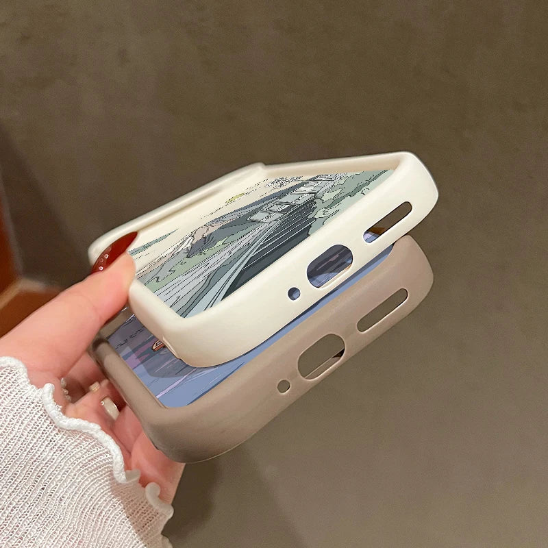 Solid Color Landscape TPU Case for Google Pixel 8/7/9 Pro Series
