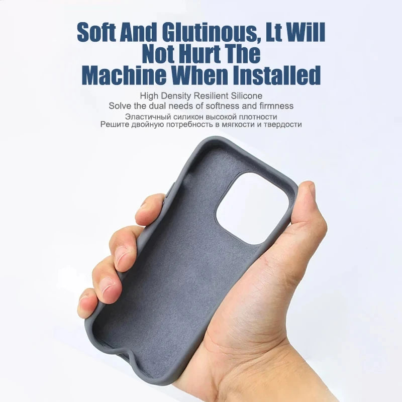 Liquid Silicone Shockproof Case for iPhone 11โ16 Pro Max