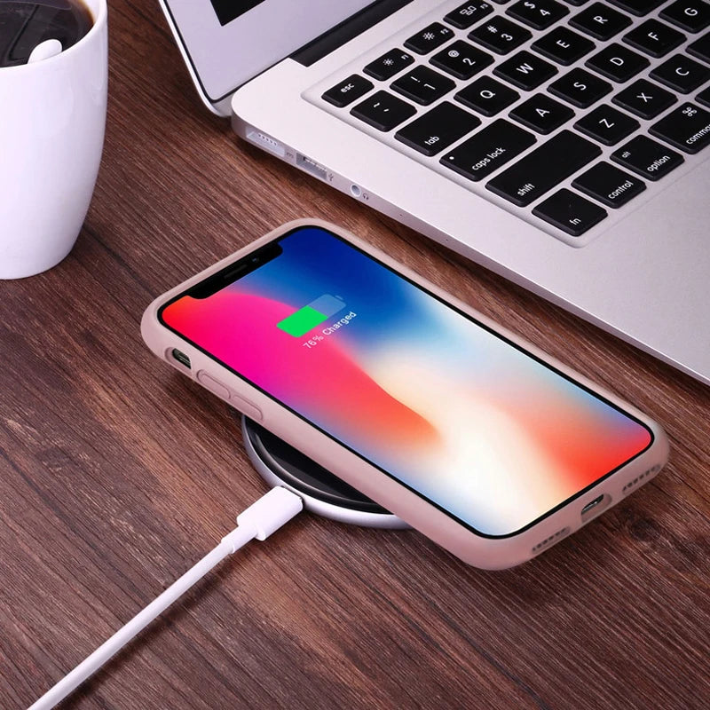 Official Apple Silicone Case with Logo – iPhone 12 to 16 Pro Max