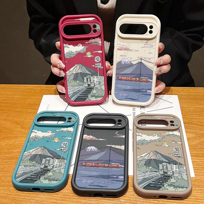 Solid Color Landscape TPU Case for Google Pixel 8/7/9 Pro Series