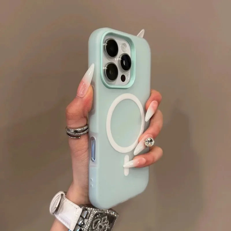 Luxury Candy Color MagSafe Matte Case – iPhone 11–16 Pro Max