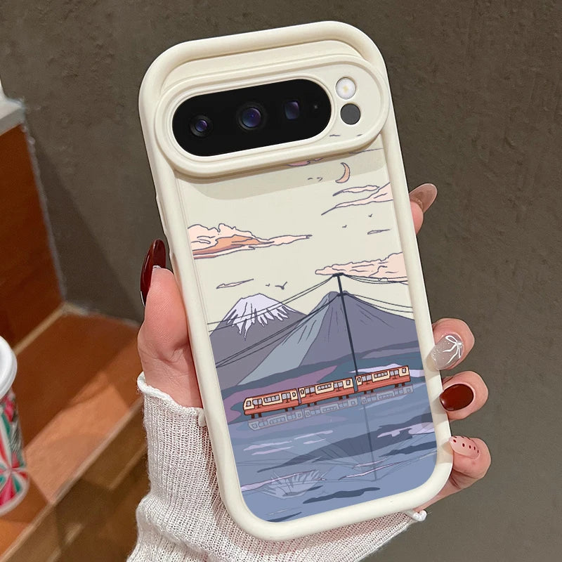 Solid Color Landscape TPU Case for Google Pixel 8/7/9 Pro Series