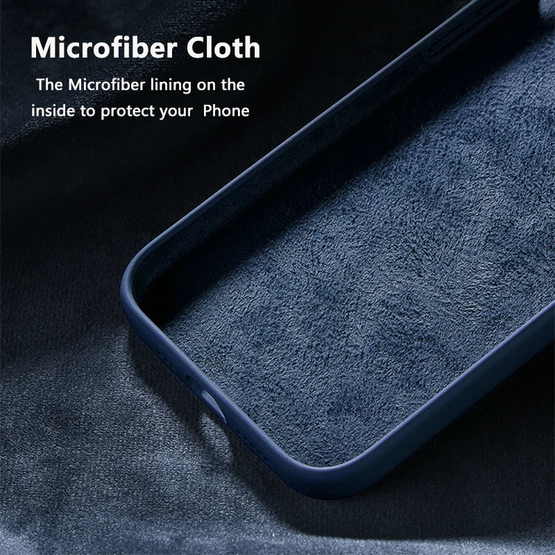 Official Apple Silicone Case with Logo – iPhone 12 to 16 Pro Max