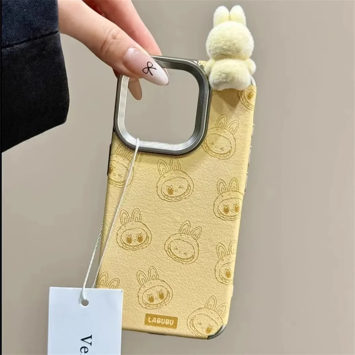 3D Cartoon Labubu Doll iPhone Case β Cute & Protective Cover for iPhone 11 to 16 Series