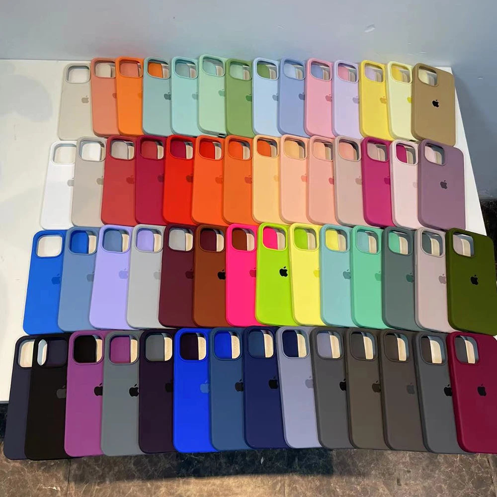 Official Apple Silicone Case with Logo – iPhone 12 to 16 Pro Max