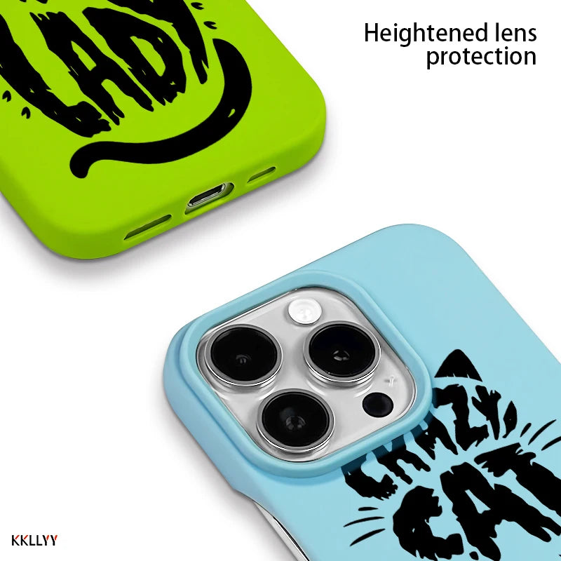 Cute Cat Print Shockproof iPhone Case – Soft, Skin-Friendly Cover for iPhone 16/15/14/13 Pro Max