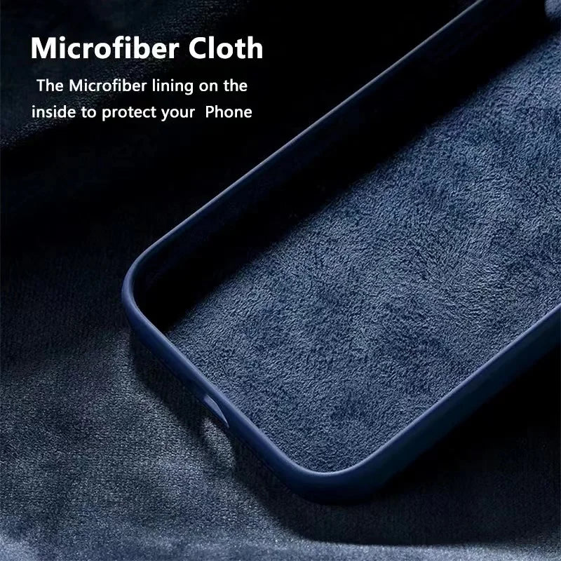 Official Apple Silicone Case with Logo – iPhone 12 to 16 Pro Max