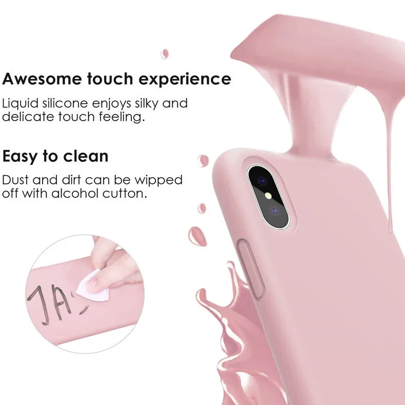 Official Apple Silicone Case with Logo – iPhone 12 to 16 Pro Max