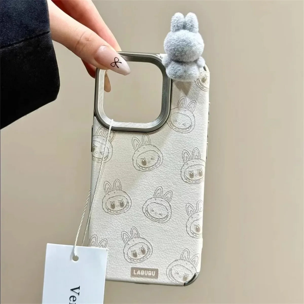 3D Cartoon Labubu Doll iPhone Case β Cute & Protective Cover for iPhone 11 to 16 Series