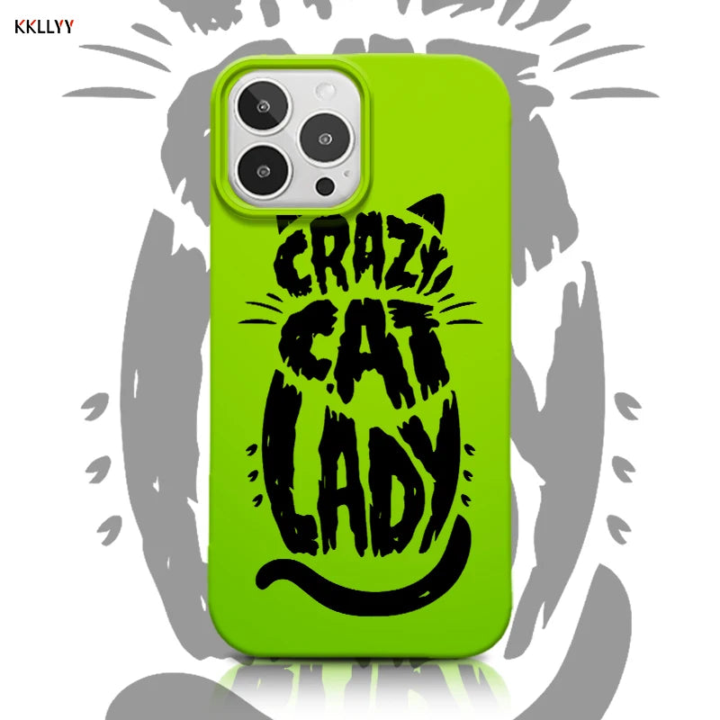 Cute Cat Print Shockproof iPhone Case – Soft, Skin-Friendly Cover for iPhone 16/15/14/13 Pro Max