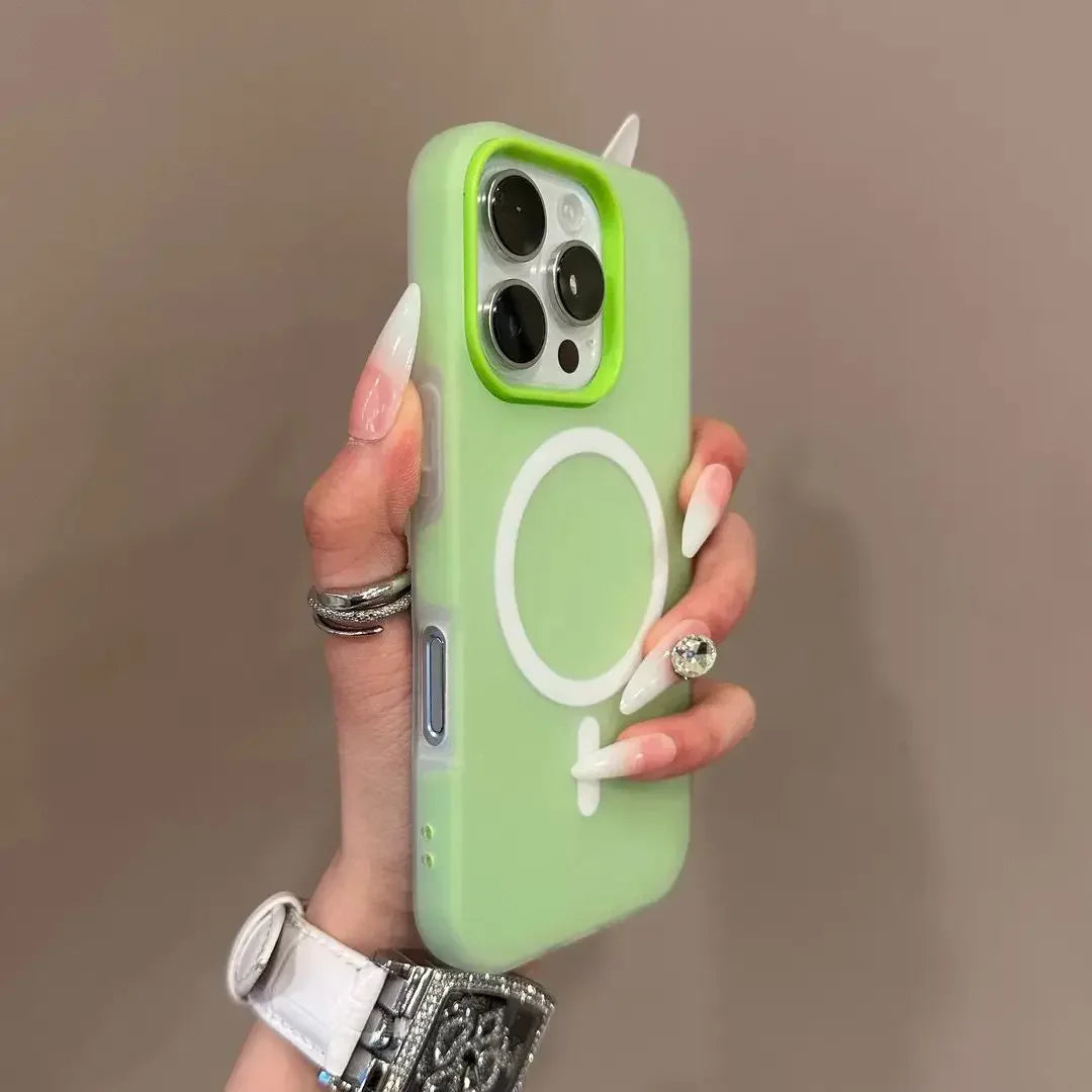 Luxury Candy Color MagSafe Matte Case – iPhone 11–16 Pro Max