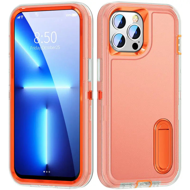 Military-Grade Hybrid Defender iPhone Case β Kickstand Shockproof Cover for iPhone 6 to 16 Pro Max