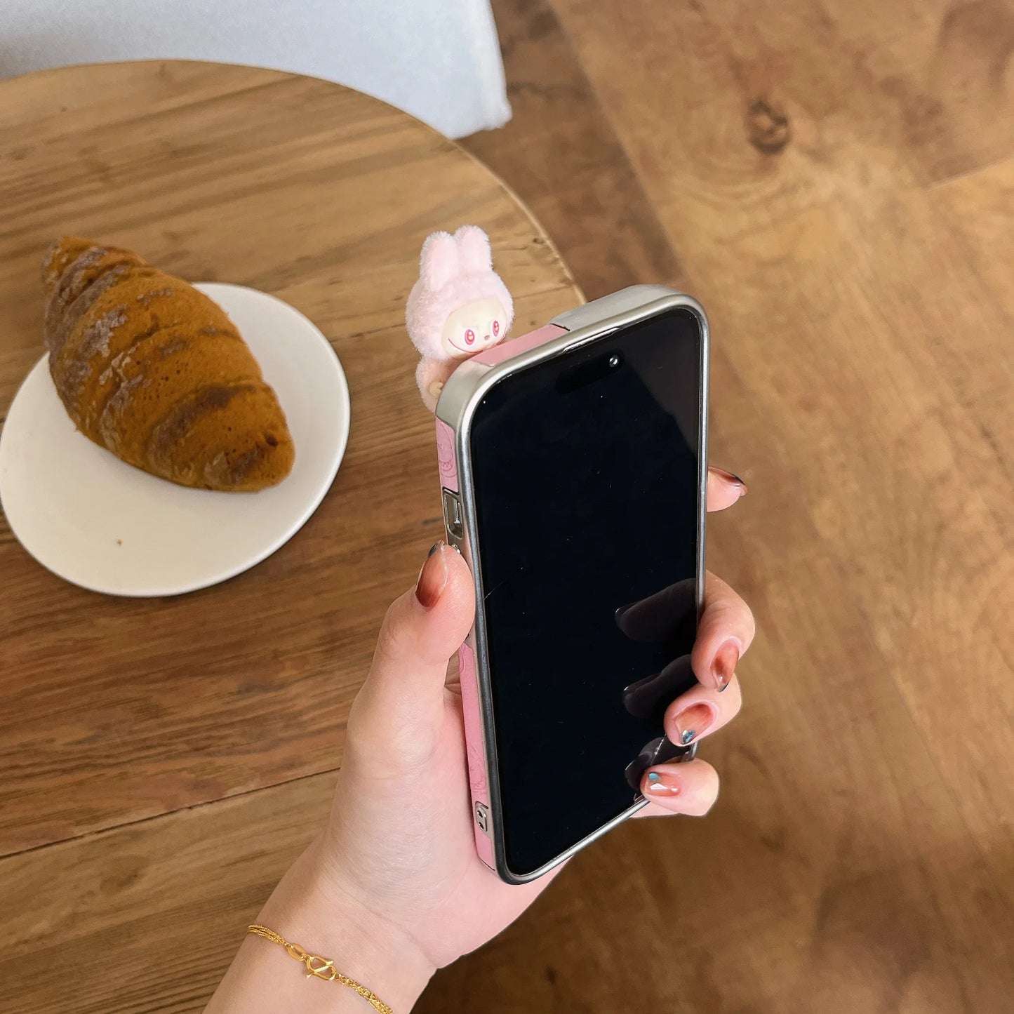 3D Cartoon Labubu Doll iPhone Case β Cute & Protective Cover for iPhone 11 to 16 Series