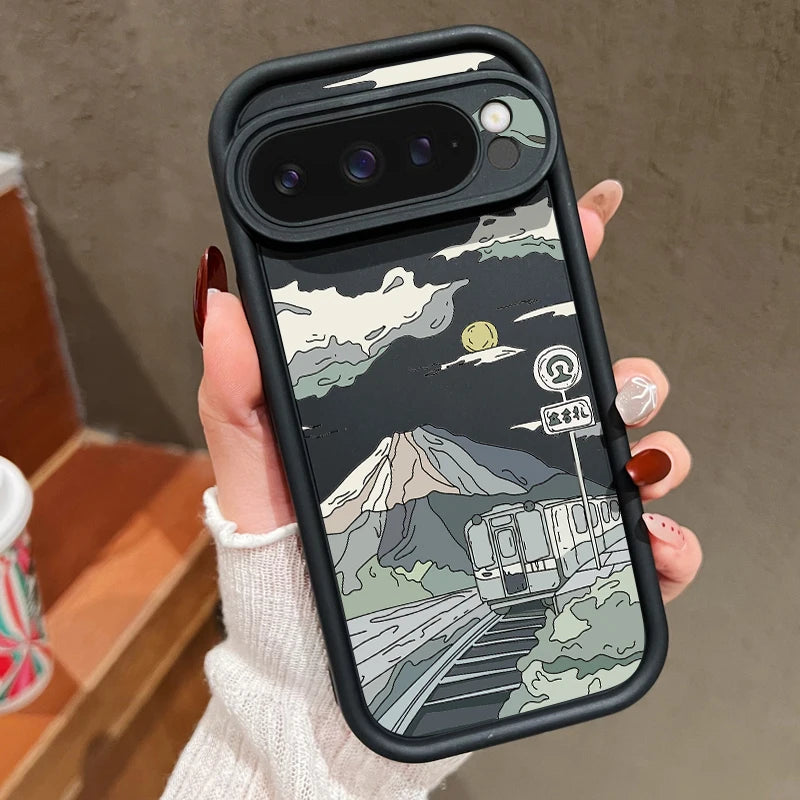 Solid Color Landscape TPU Case for Google Pixel 8/7/9 Pro Series