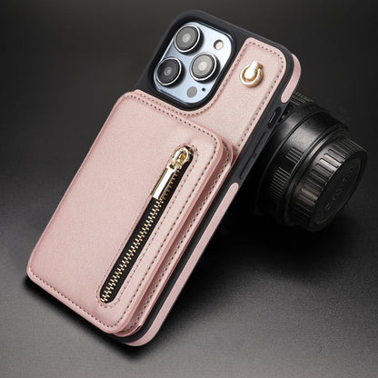Zipper Crossbody Wallet Case for iPhone – Card Holder, Lanyard Strap, and Secure Zipper Pocket