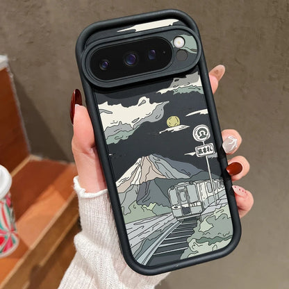 Solid Color Landscape TPU Case for Google Pixel 8/7/9 Pro Series