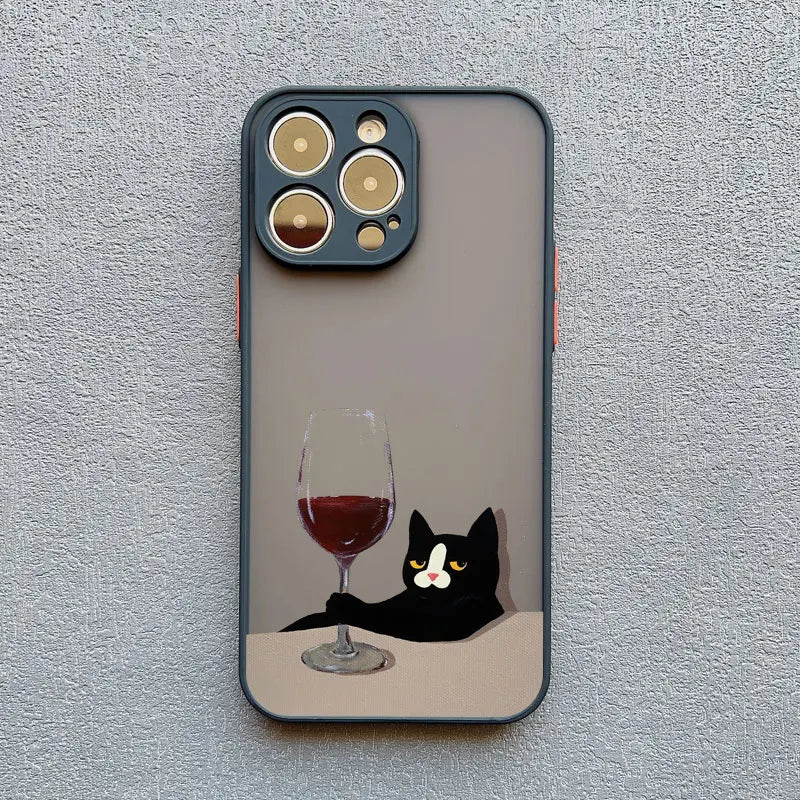 Funny Cat Daily Life iPhone Case – Cute & Shockproof Cover for iPhone 7 to 16 Pro Max