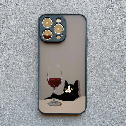 Funny Cat Daily Life iPhone Case – Cute & Shockproof Cover for iPhone 7 to 16 Pro Max