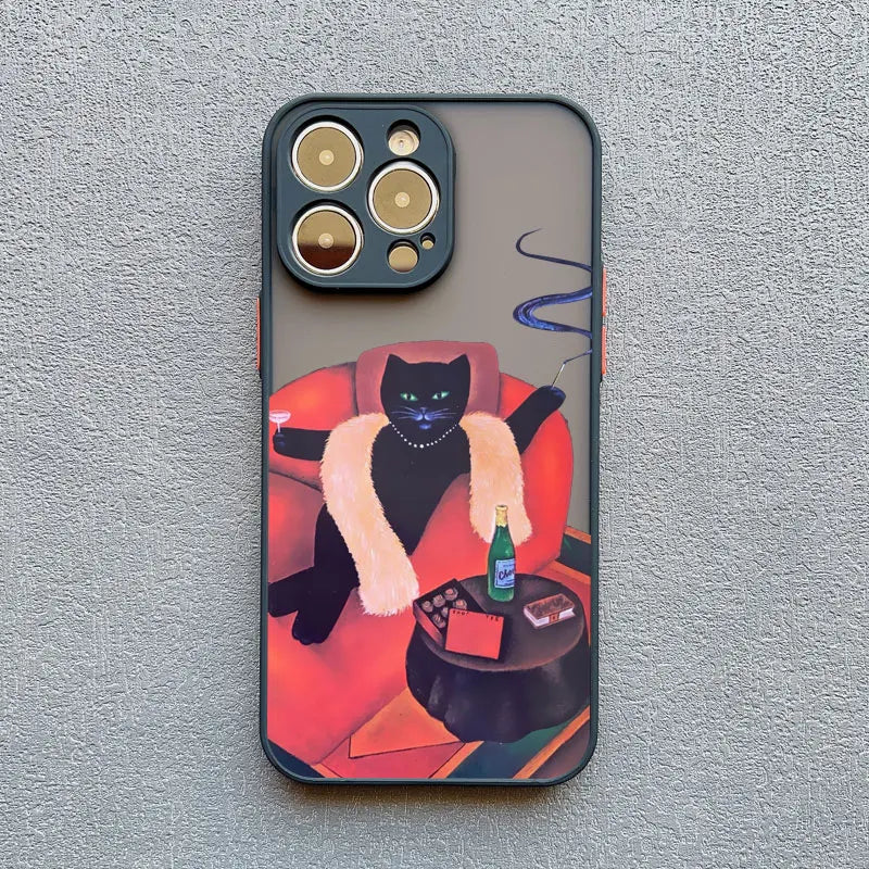 Funny Cat Daily Life iPhone Case – Cute & Shockproof Cover for iPhone 7 to 16 Pro Max