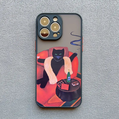 Funny Cat Daily Life iPhone Case – Cute & Shockproof Cover for iPhone 7 to 16 Pro Max