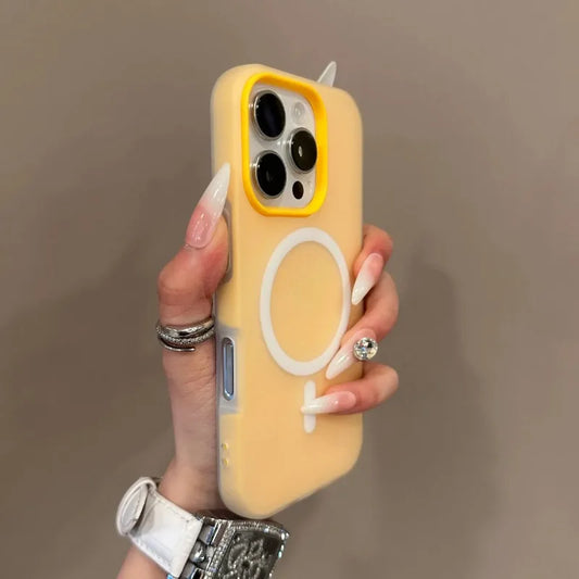 Luxury Candy Color MagSafe Matte Case – iPhone 11–16 Pro Max