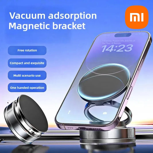 Xiaomi 360° Magnetic Car Phone Holder – Dual Suction Mount for iPhone & Android
