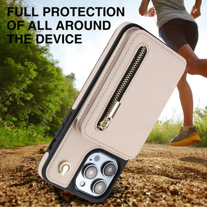 Zipper Crossbody Wallet Case for iPhone – Card Holder, Lanyard Strap, and Secure Zipper Pocket