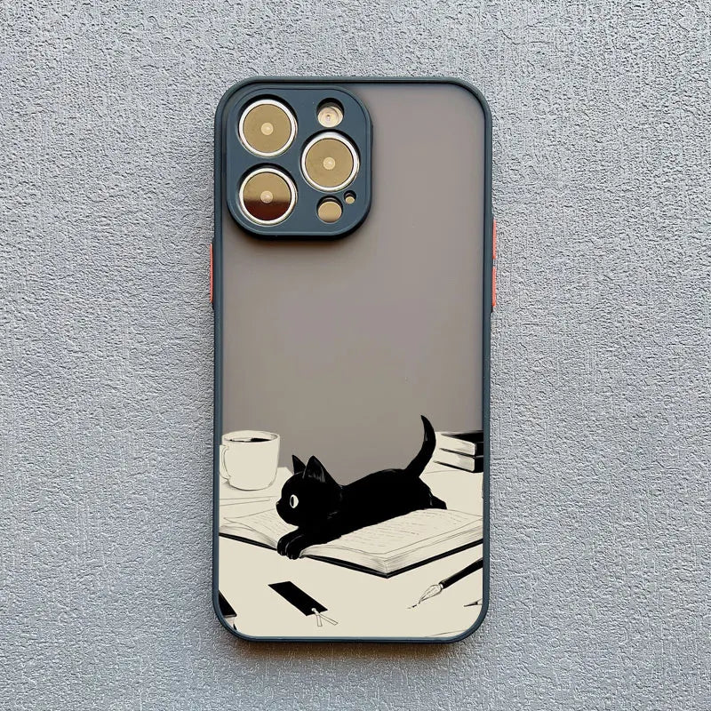 Funny Cat Daily Life iPhone Case – Cute & Shockproof Cover for iPhone 7 to 16 Pro Max