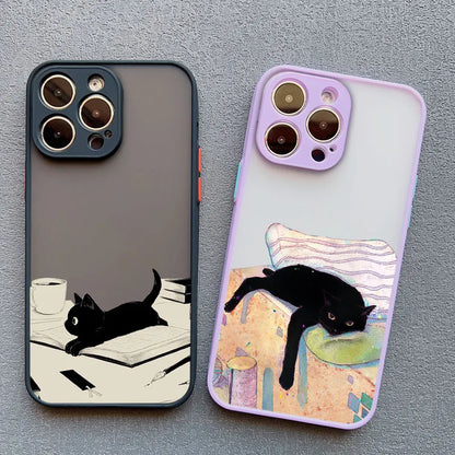 Funny Cat Daily Life iPhone Case – Cute & Shockproof Cover for iPhone 7 to 16 Pro Max