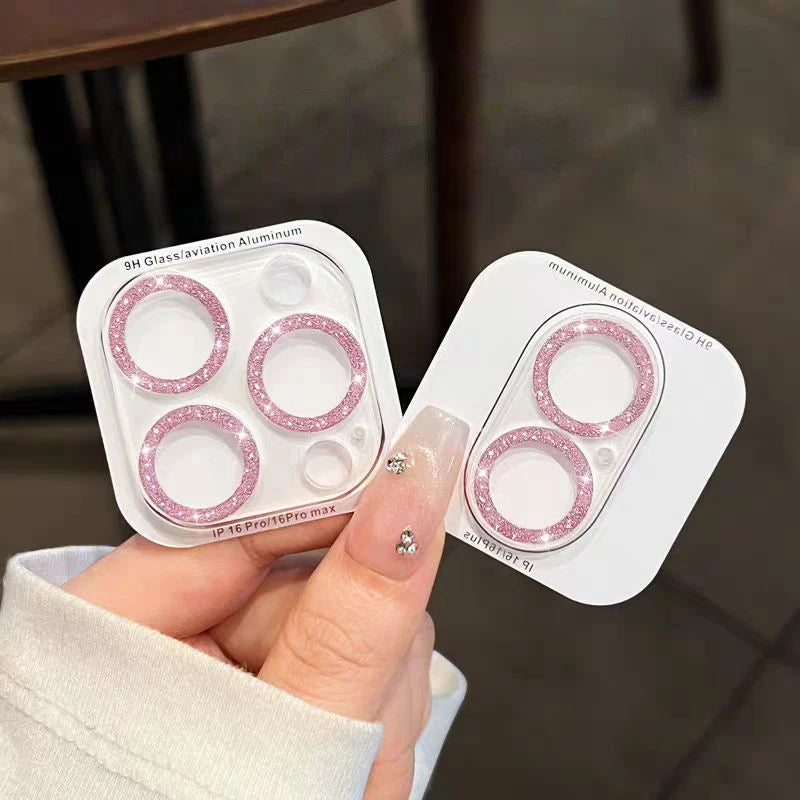 2PCS Bling Diamond Camera Lens Protector for iPhone 12–16 Pro Max