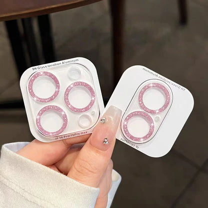 2PCS Bling Diamond Camera Lens Protector for iPhone 12–16 Pro Max
