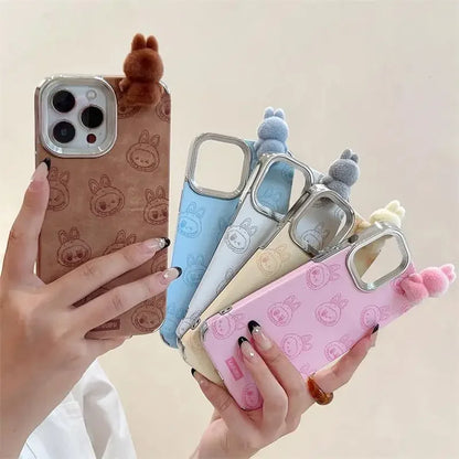 3D Cartoon Labubu Doll iPhone Case – Cute & Protective Cover for iPhone 11 to 16 Series