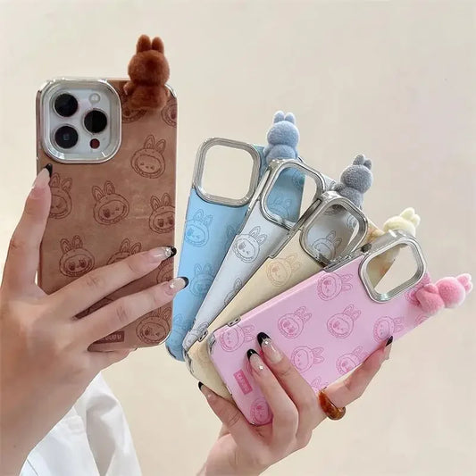 3D Cartoon Labubu Doll iPhone Case – Cute & Protective Cover for iPhone 11 to 16 Series