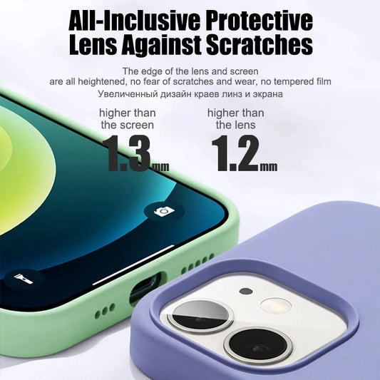 Liquid Silicone Shockproof Case for iPhone 11–16 Pro Max
