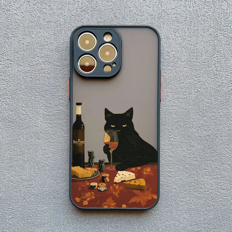 Funny Cat Daily Life iPhone Case – Cute & Shockproof Cover for iPhone 7 to 16 Pro Max