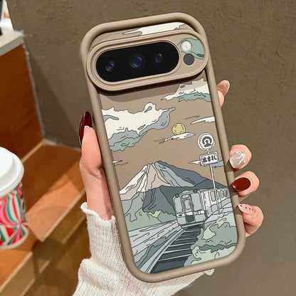 Solid Color Landscape TPU Case for Google Pixel 8/7/9 Pro Series