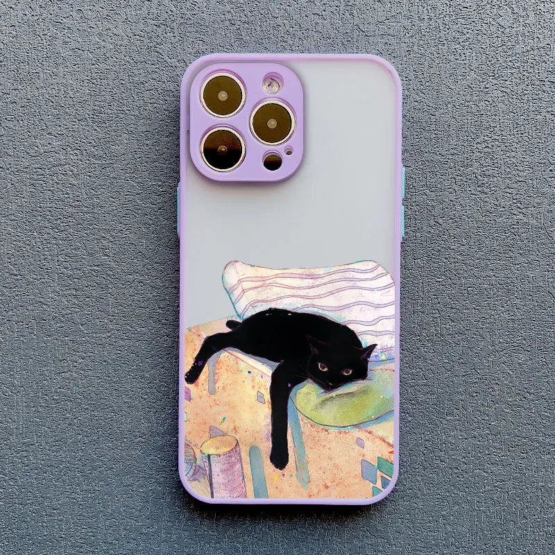Funny Cat Daily Life iPhone Case – Cute & Shockproof Cover for iPhone 7 to 16 Pro Max
