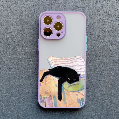 Funny Cat Daily Life iPhone Case – Cute & Shockproof Cover for iPhone 7 to 16 Pro Max