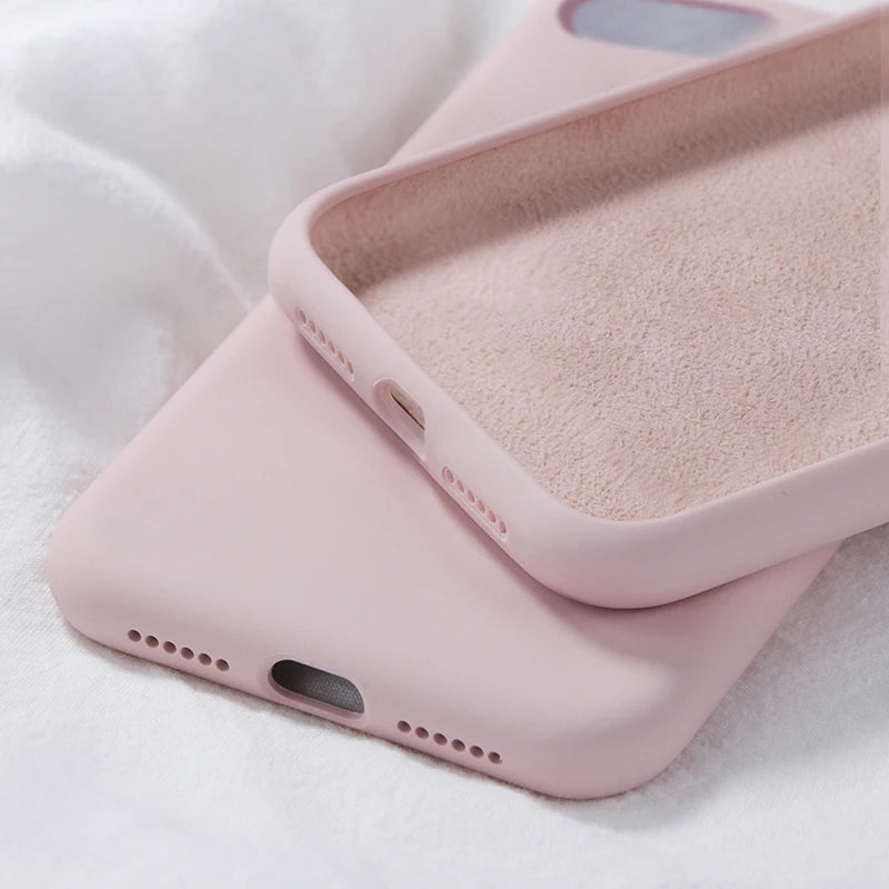 Official Apple Silicone Case with Logo – iPhone 12 to 16 Pro Max
